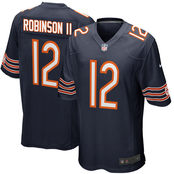 Men Chicago Bears #12 Allen Robinson Nike Navy Game NFL Jersey
